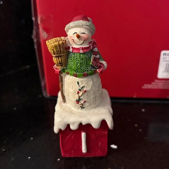 Christmas WISH Snowman Tree Character Blocks Shelf Sitters Farmhouse Country - Picture 5 of 14